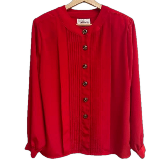Worthington Vintage Red Blouse - Picture 1 of 14